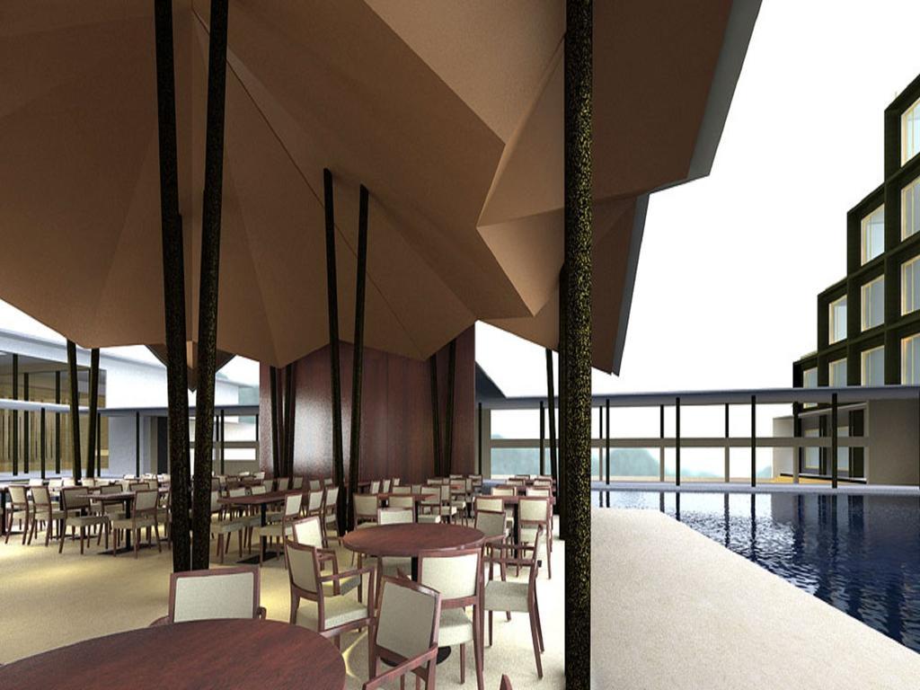 Marasa Sarovar Premiere Tirupati Buitenkant foto The interior of the restaurant